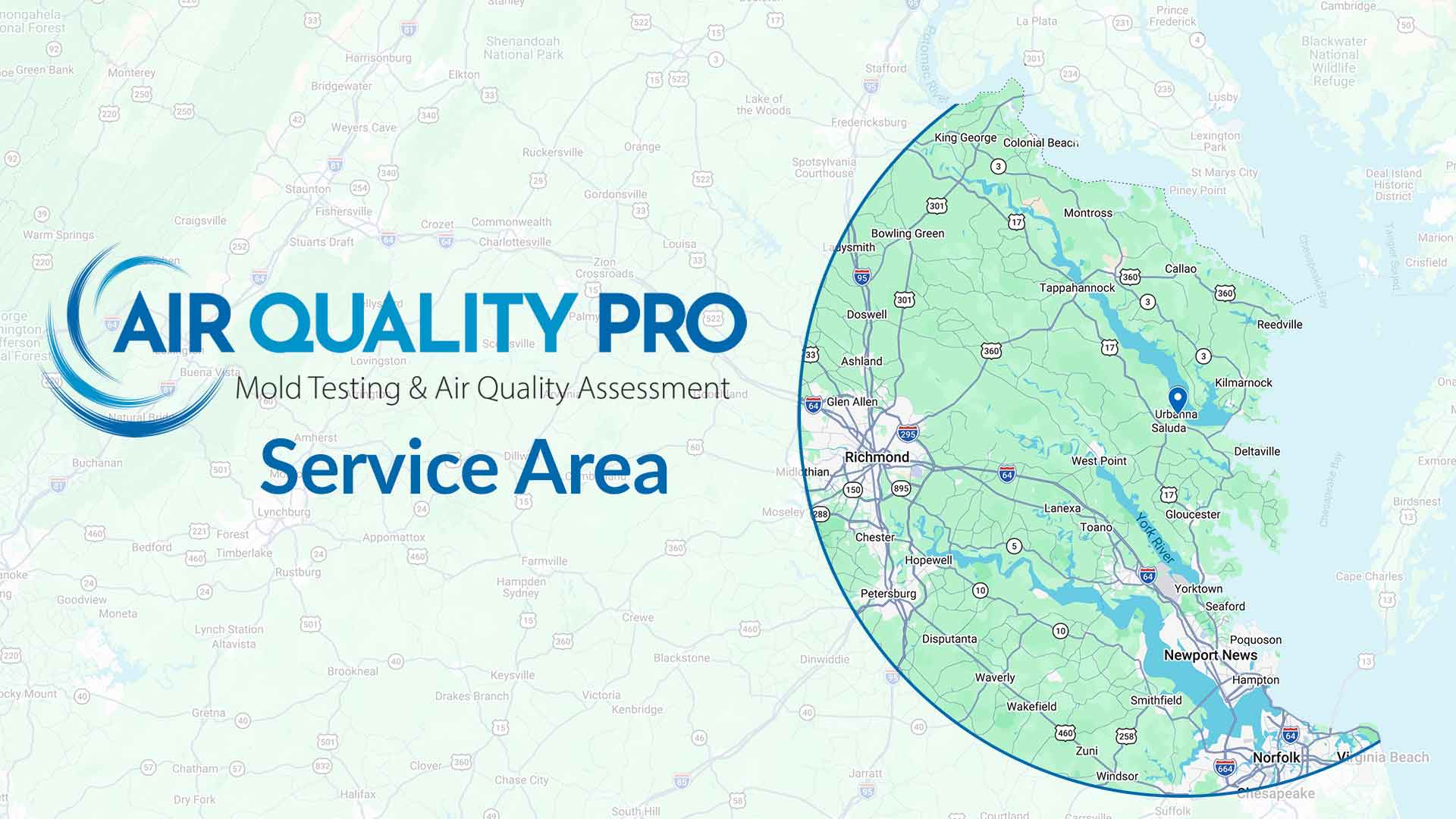 Air Quality Pro Mold Testing service area